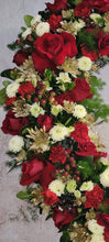 Load image into Gallery viewer, Red and Gold Sympathy Wreath
